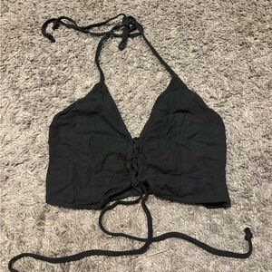 La Hearts Black Halter Top